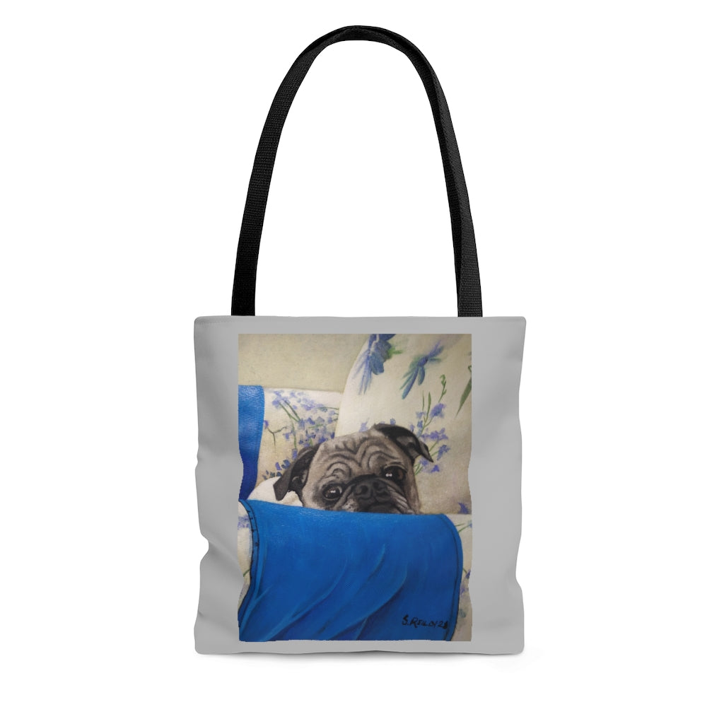 Custom Tote Bag (Armchair Pug)