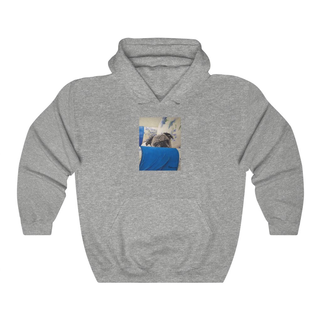 Custom Hoodie (Armchair Pug)