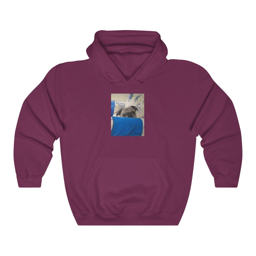 Custom Hoodie (Armchair Pug)
