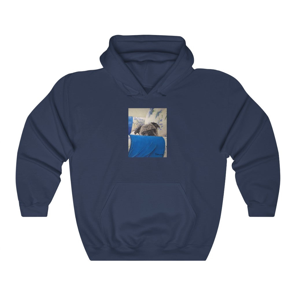 Custom Hoodie (Armchair Pug)