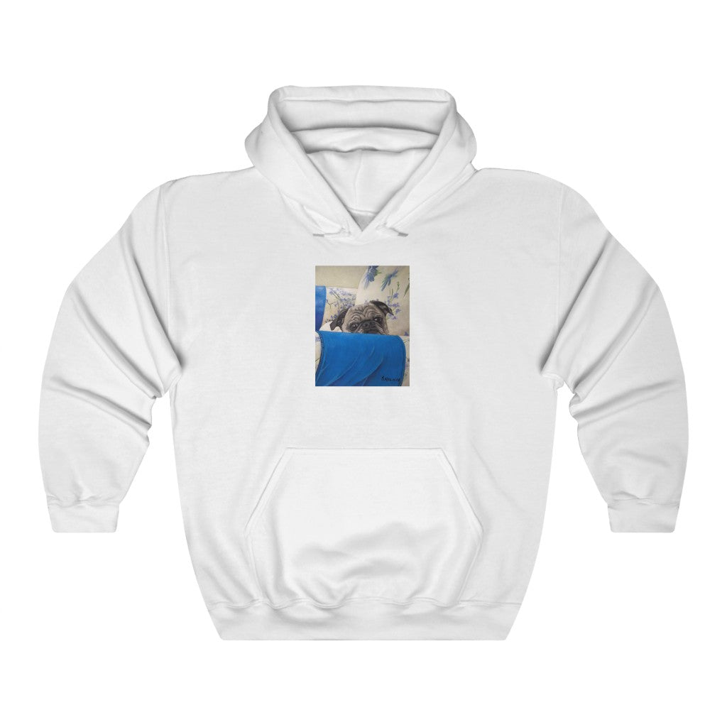 Custom Hoodie (Armchair Pug)