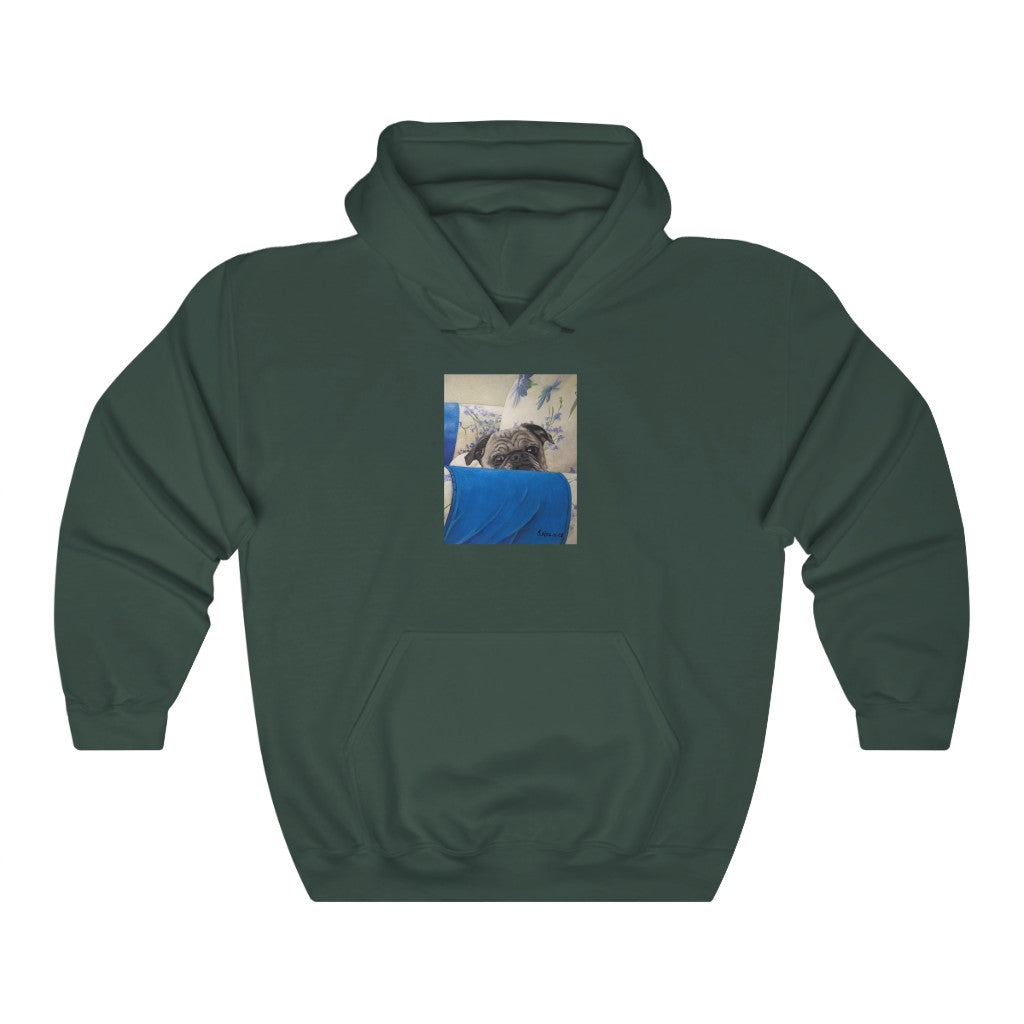 Custom Hoodie (Armchair Pug)