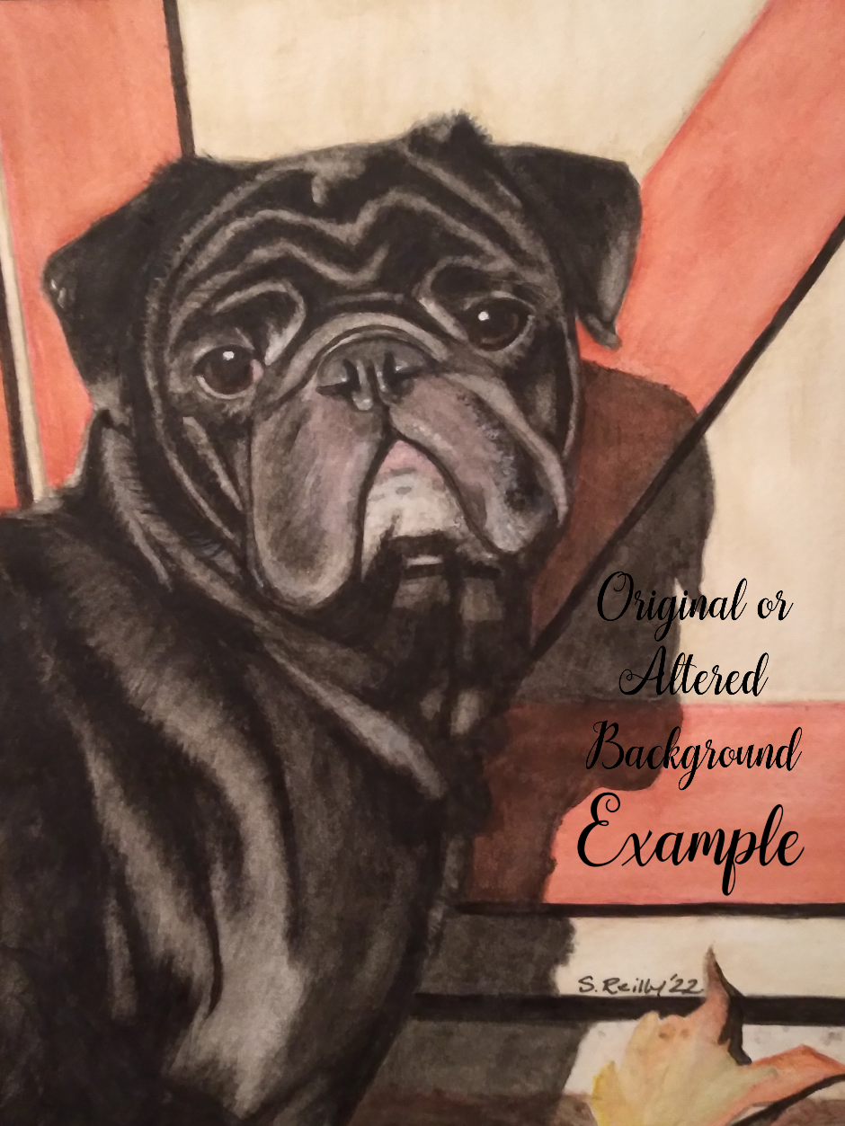 11"x14" ( TWO PET ONLY) Custom Painting