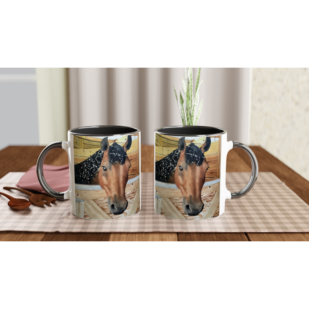 Custom Mug with Color Inside (Cedar Chip Horse)