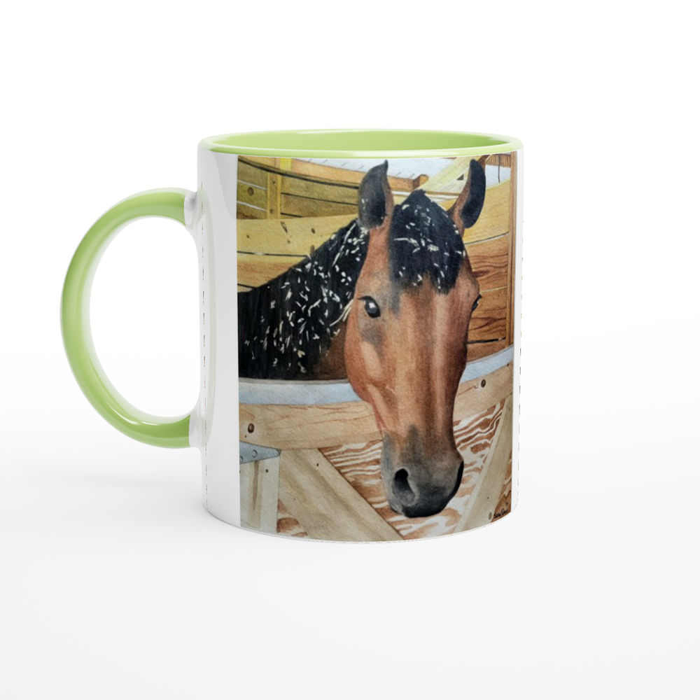 Custom Mug with Color Inside (Cedar Chip Horse)