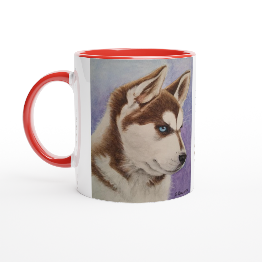 Custom Mug with Color Inside (HuskyPup)