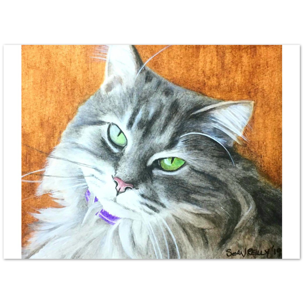 Premium Matte Print (Yellow-Back Cat)