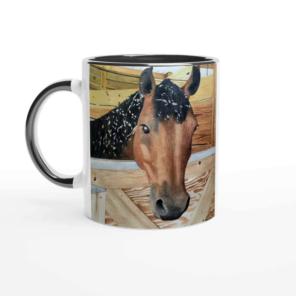 Custom Mug with Color Inside (Cedar Chip Horse)