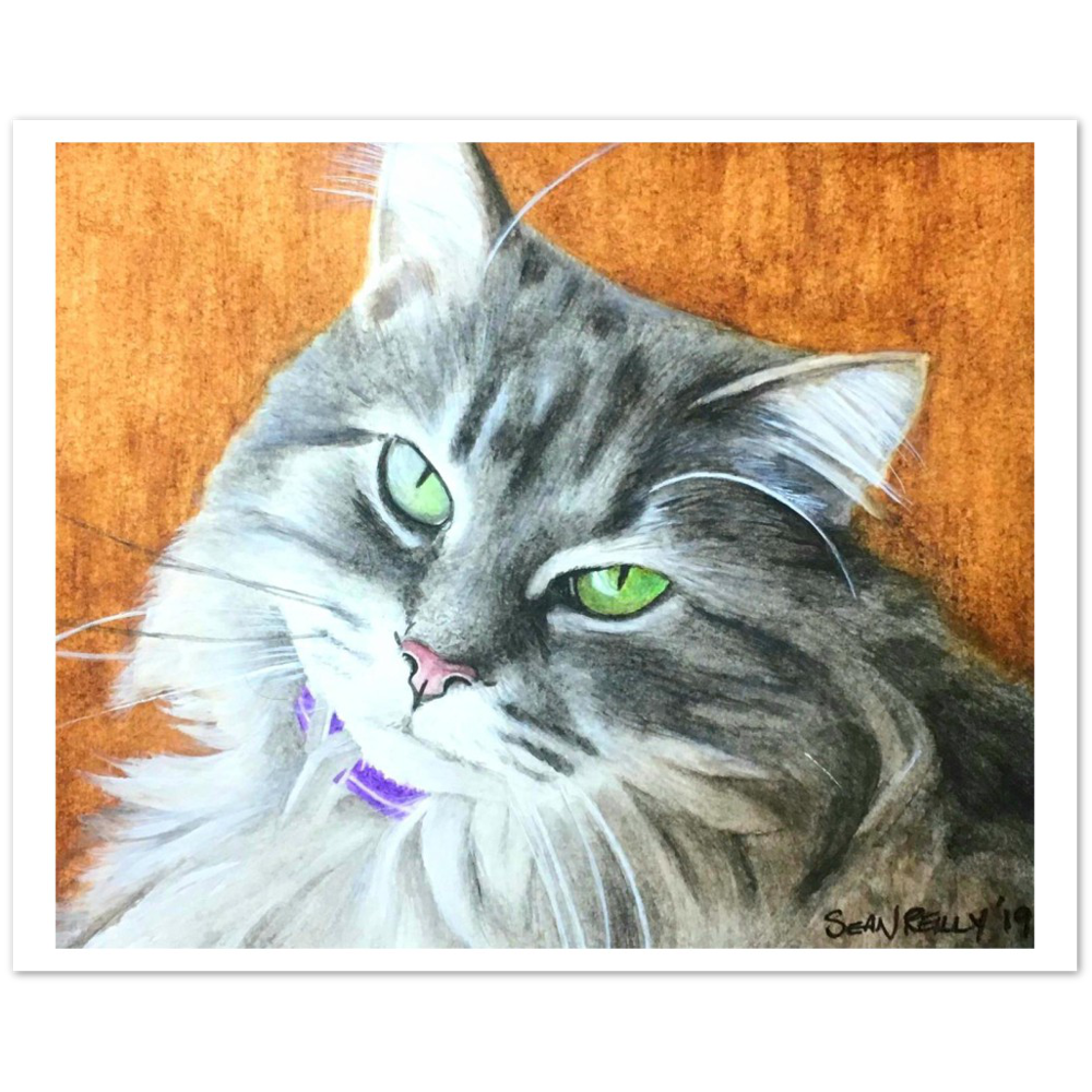 Premium Matte Print (Yellow-Back Cat)