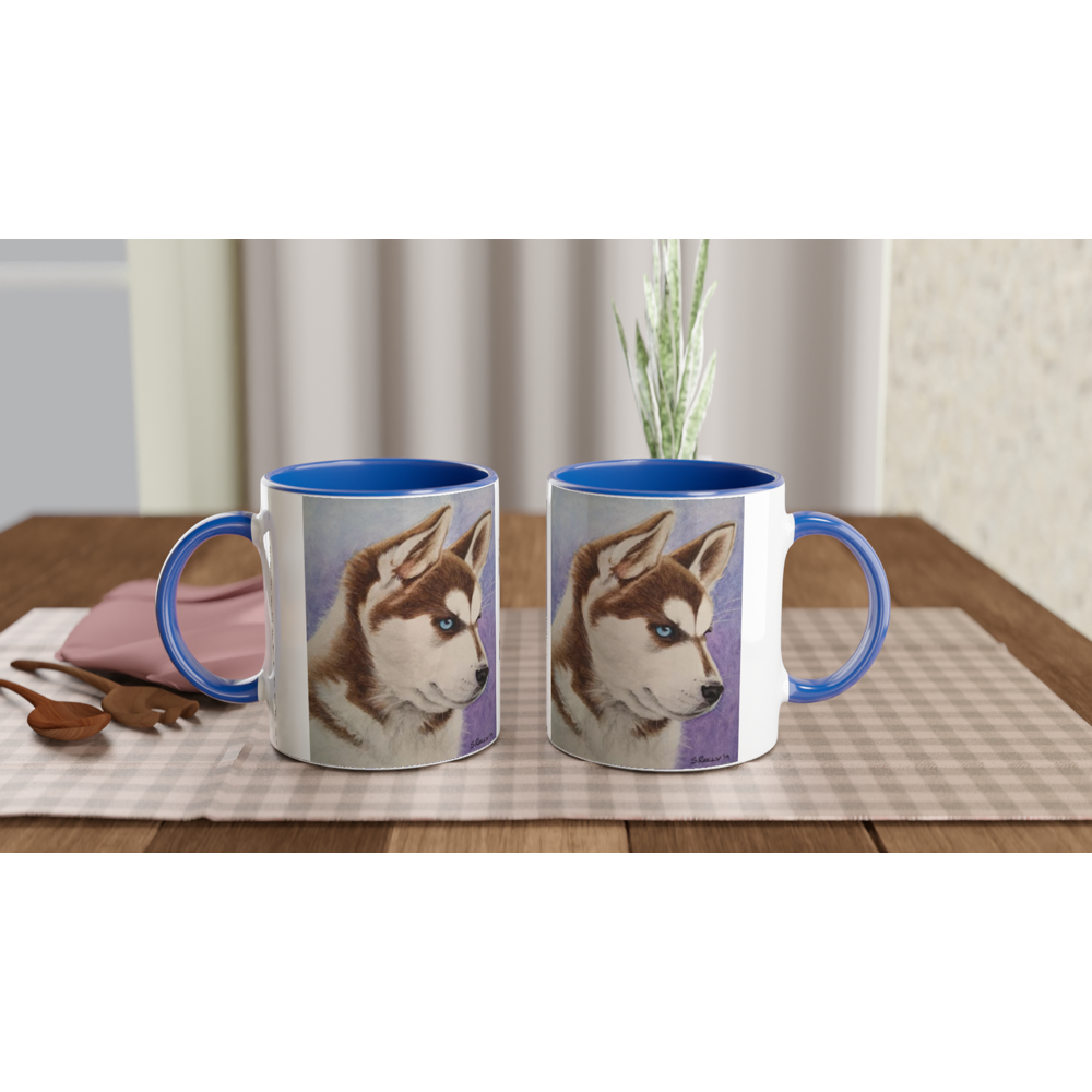 Custom Mug with Color Inside (HuskyPup)