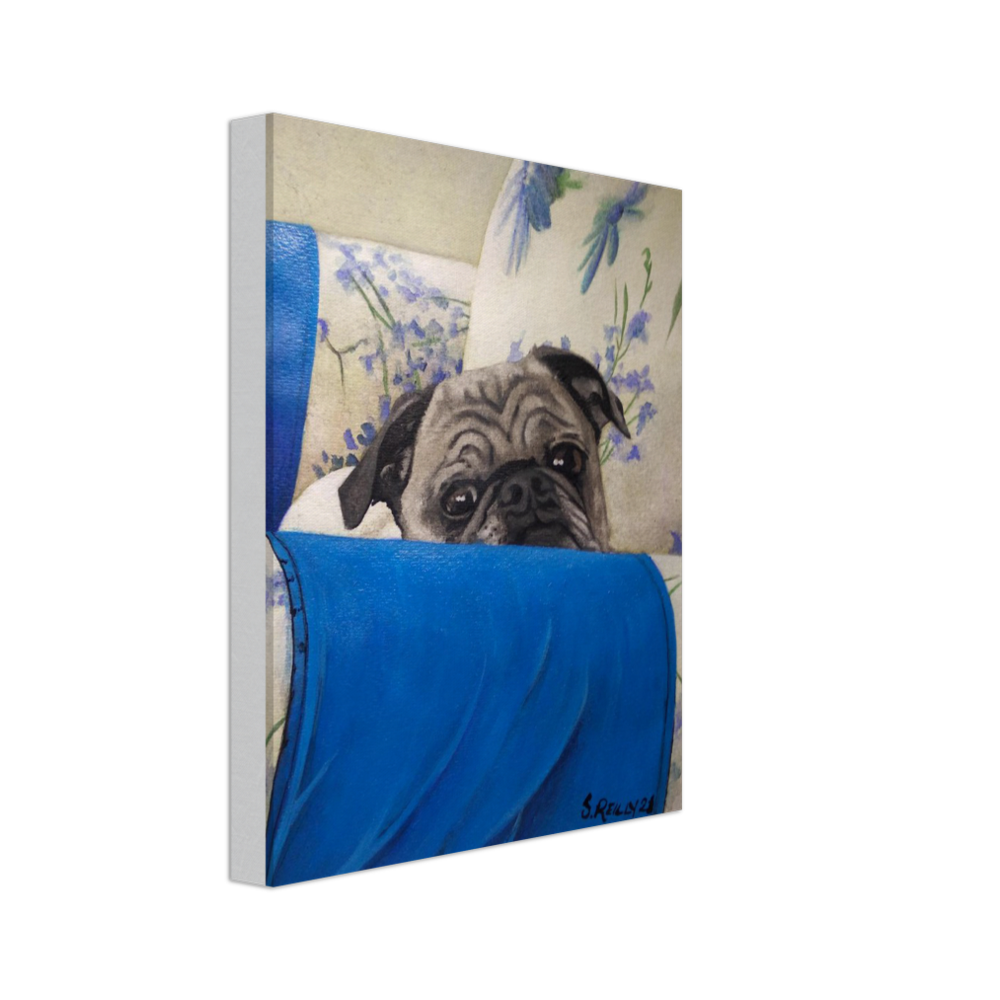 Custom Canvas Print (Armchair Pug)