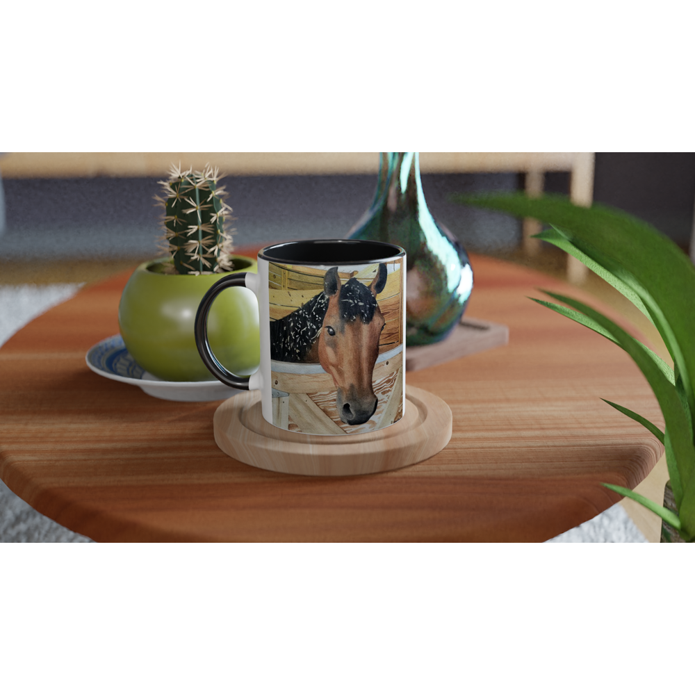Custom Mug with Color Inside (Cedar Chip Horse)