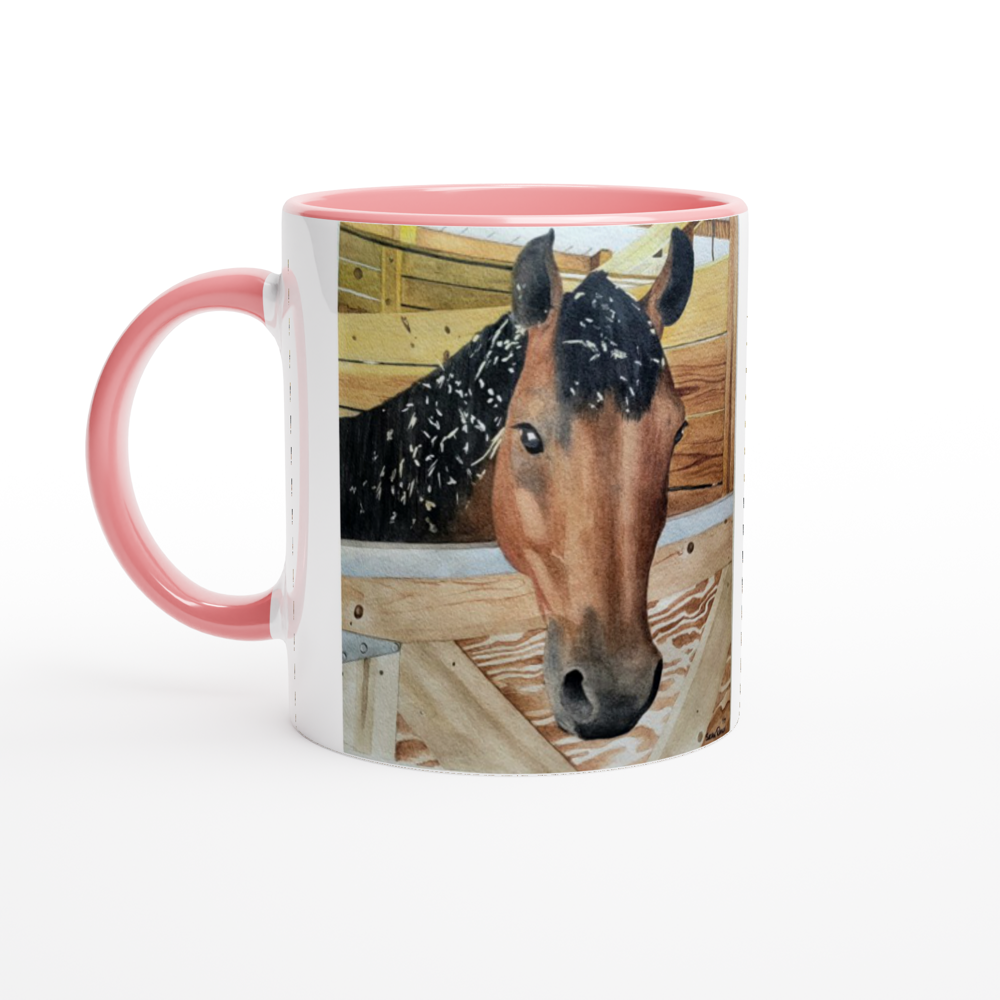 Custom Mug with Color Inside (Cedar Chip Horse)