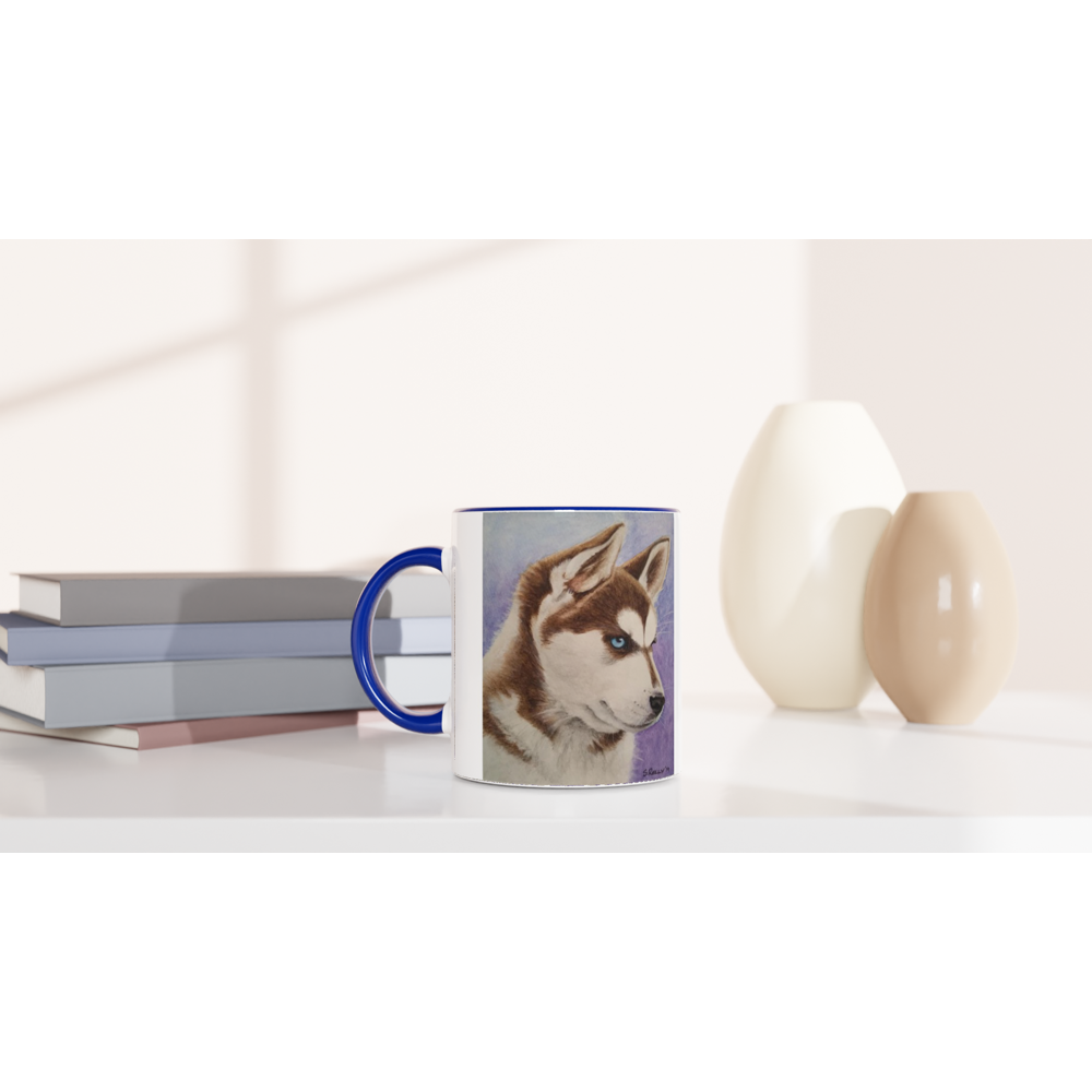 Custom Mug with Color Inside (HuskyPup)