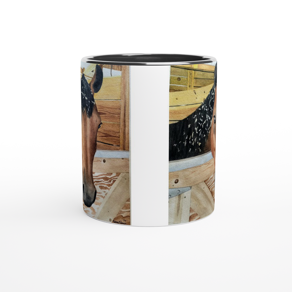 Custom Mug with Color Inside (Cedar Chip Horse)