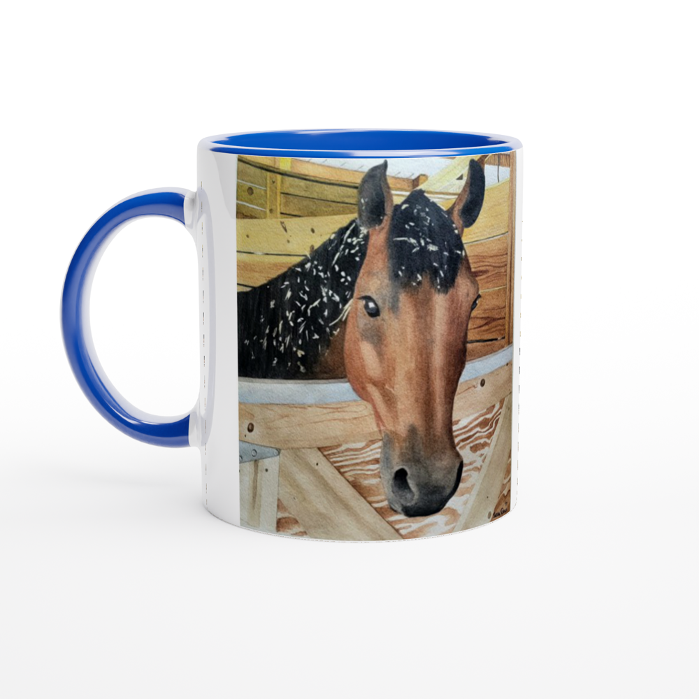 Custom Mug with Color Inside (Cedar Chip Horse)
