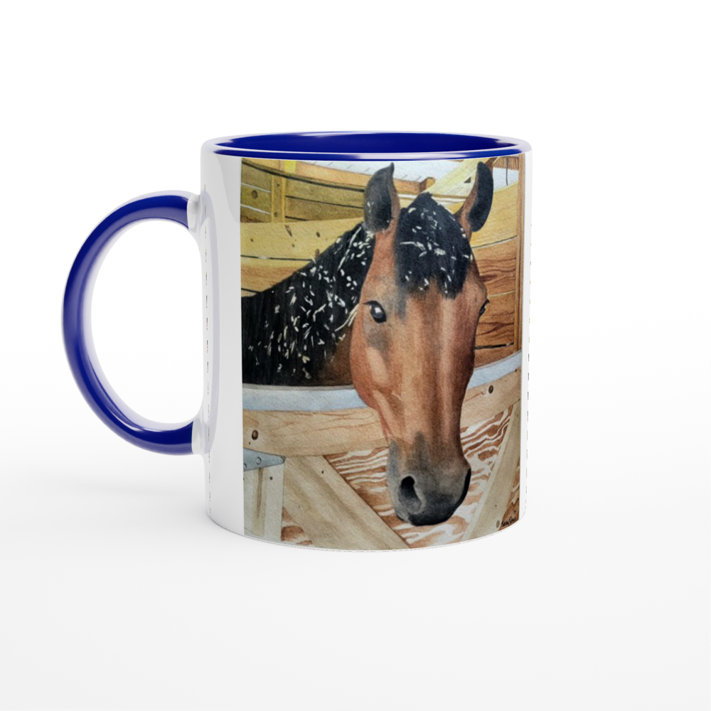 Custom Mug with Color Inside (Cedar Chip Horse)