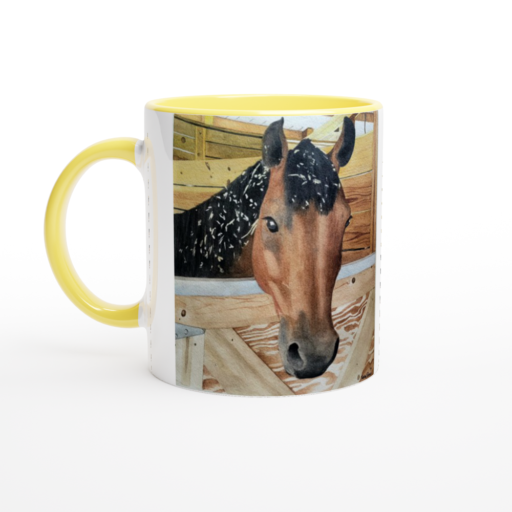 Custom Mug with Color Inside (Cedar Chip Horse)
