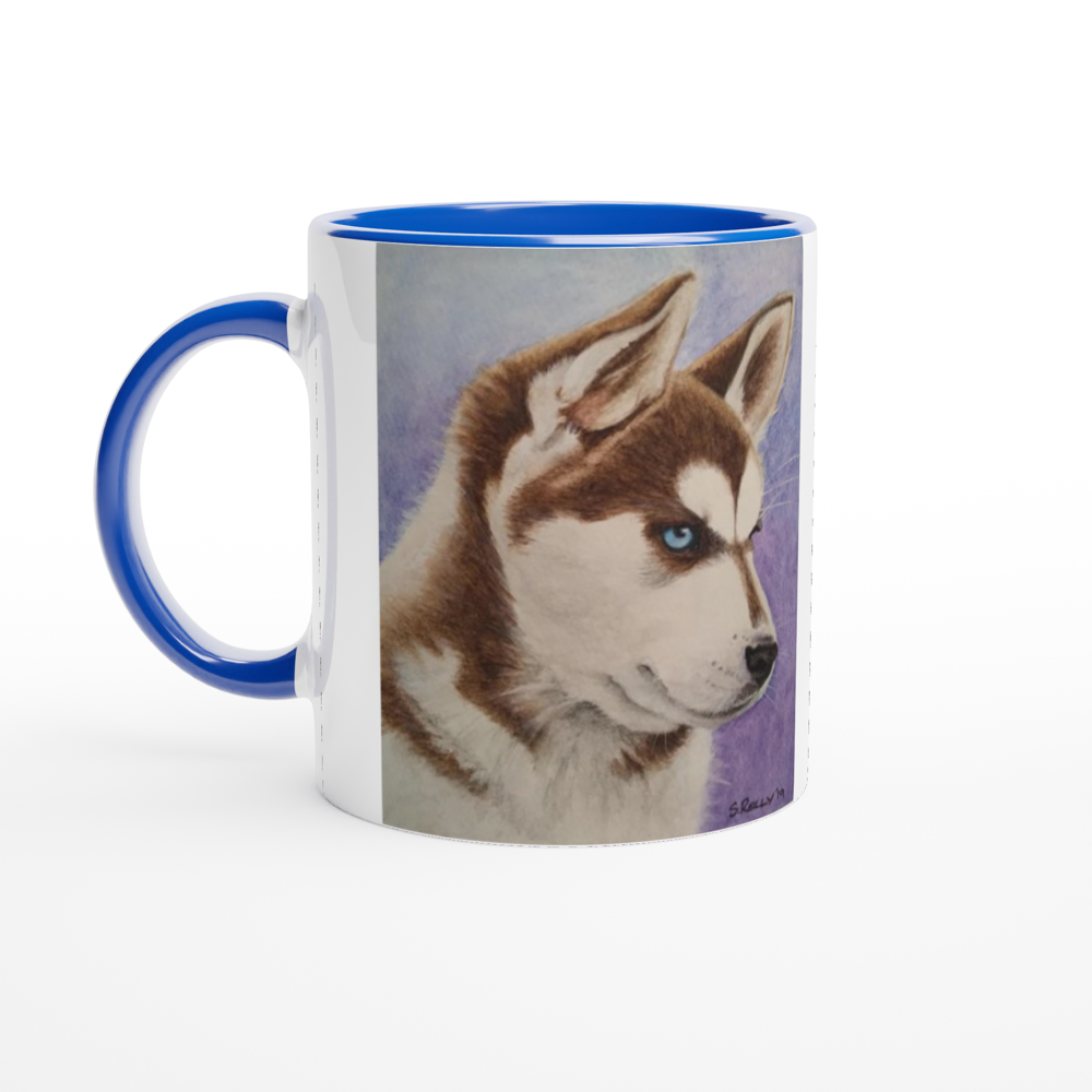 Custom Mug with Color Inside (HuskyPup)