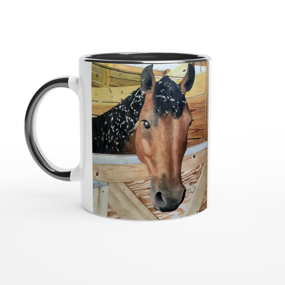 Custom Mug with Color Inside (Cedar Chip Horse)