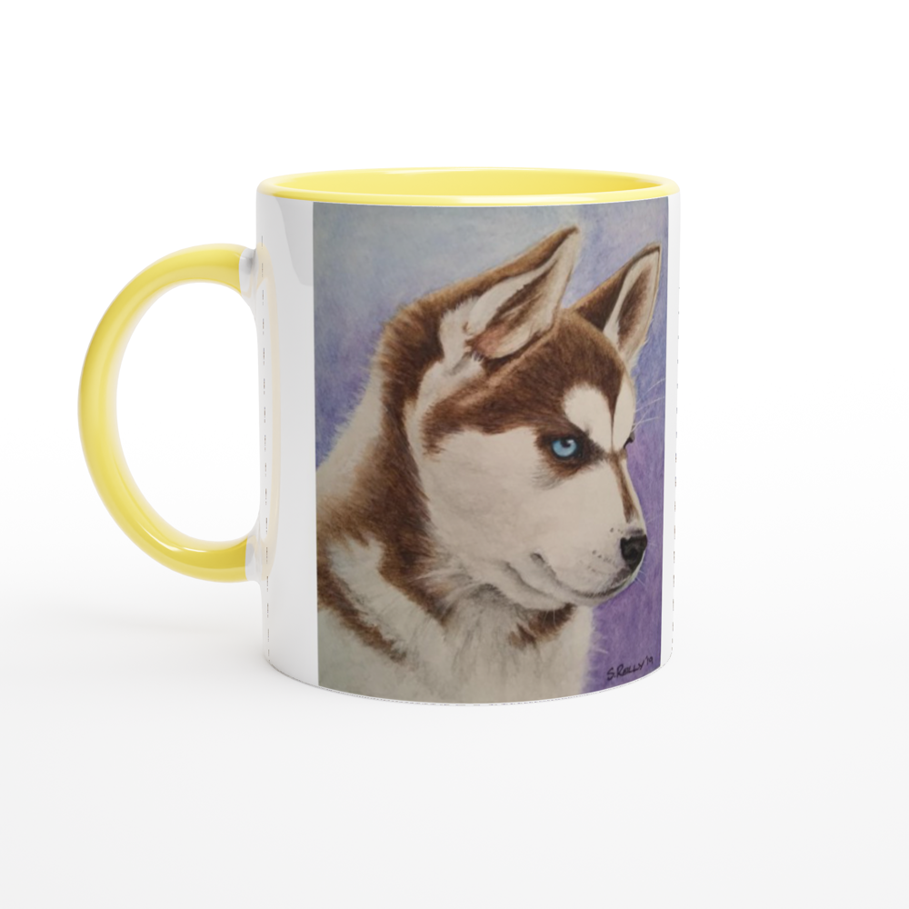 Custom Mug with Color Inside (HuskyPup)
