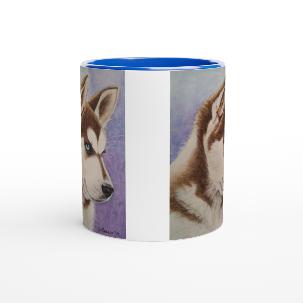 Custom Mug with Color Inside (HuskyPup)