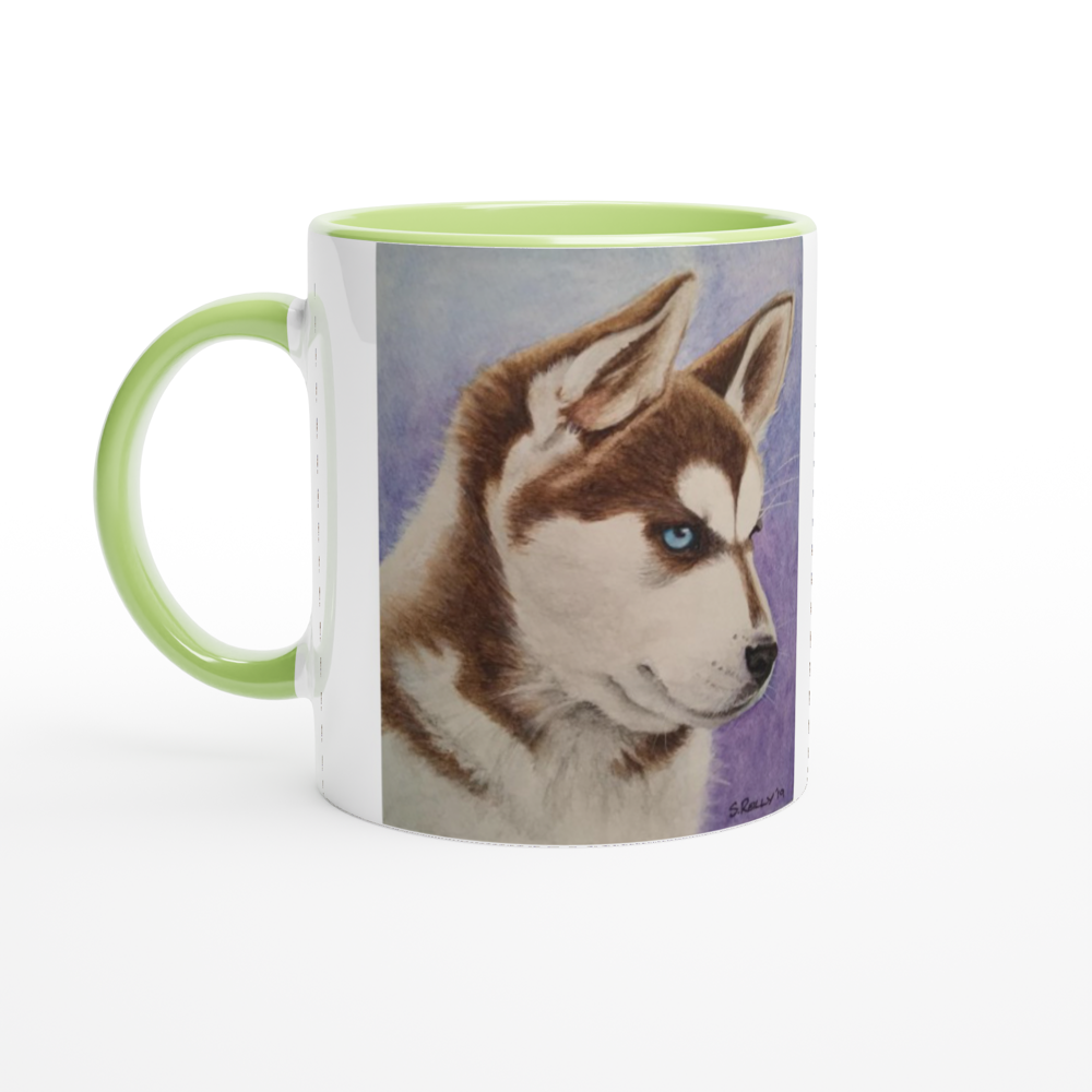 Custom Mug with Color Inside (HuskyPup)
