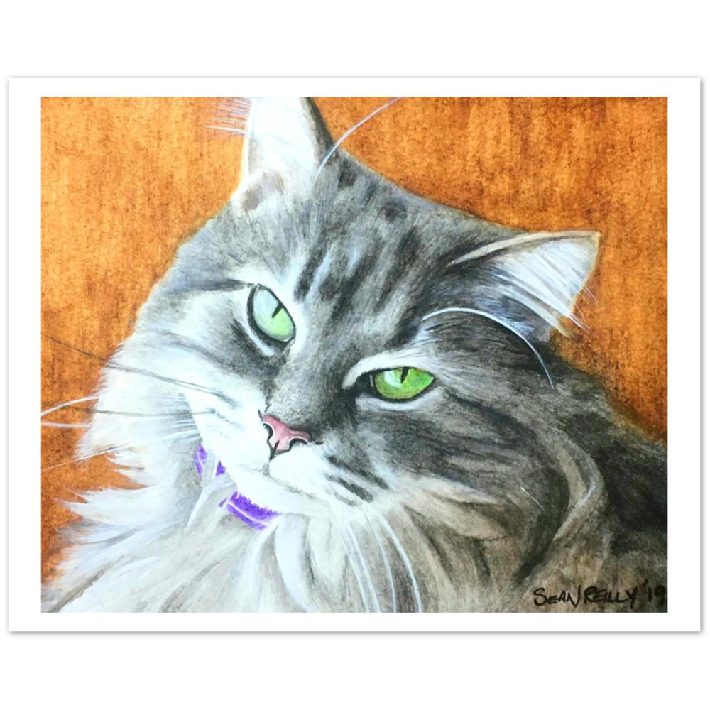 Premium Matte Print (Yellow-Back Cat)