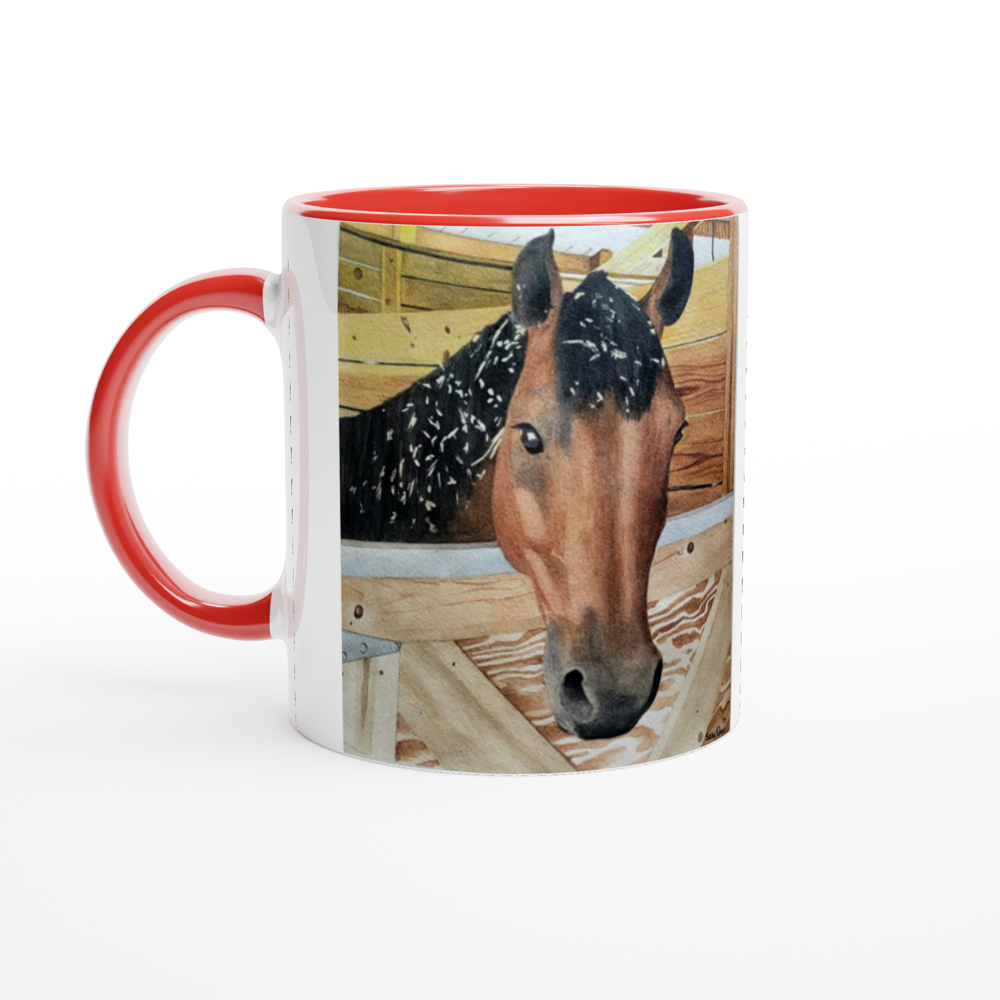 Custom Mug with Color Inside (Cedar Chip Horse)