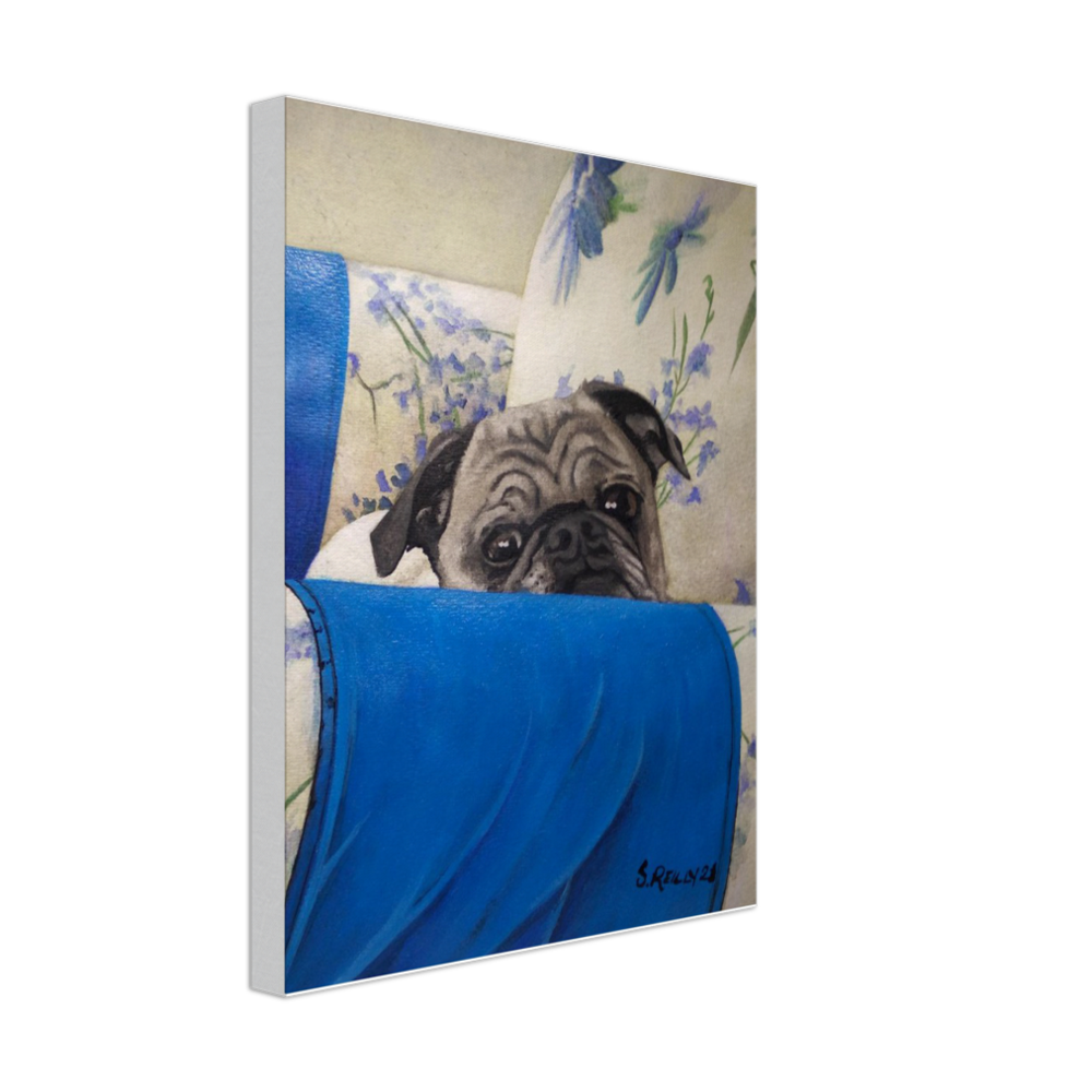 Custom Canvas Print (Armchair Pug)