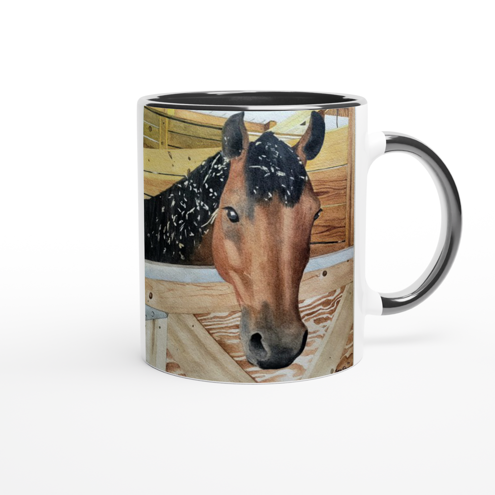 Custom Mug with Color Inside (Cedar Chip Horse)