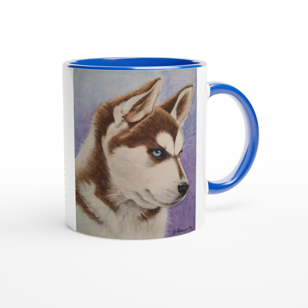 Custom Mug with Color Inside (HuskyPup)