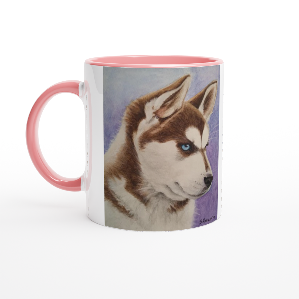 Custom Mug with Color Inside (HuskyPup)