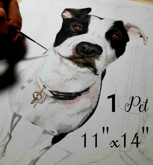 11"x14" ( ONE PET) Custom Painting