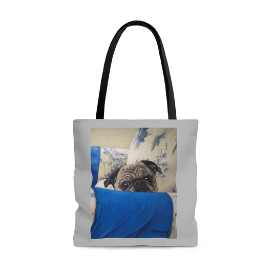 Custom Tote Bag (Armchair Pug)