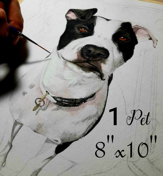8"x10" (ONE PET) Custom Painting