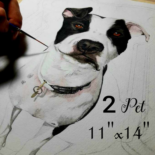 11"x14" ( TWO PET ONLY) Custom Painting