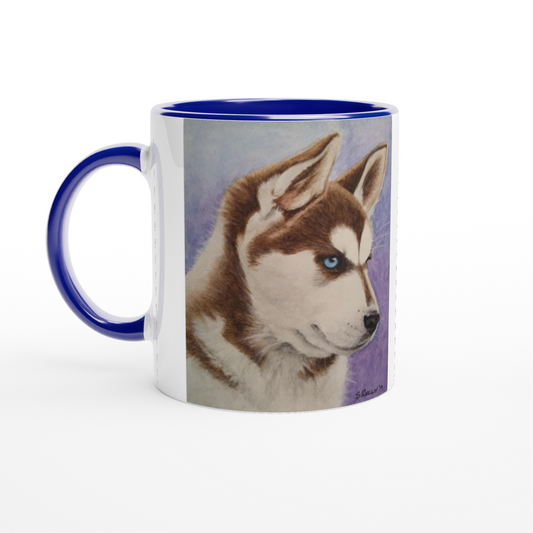 Custom Mug with Color Inside (HuskyPup)