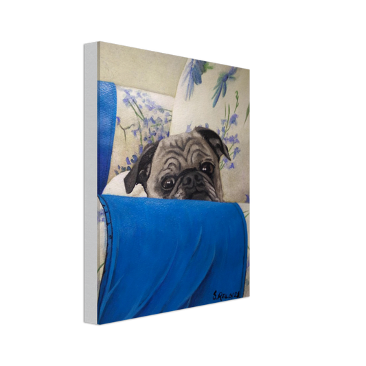 Custom Canvas Print (Armchair Pug)