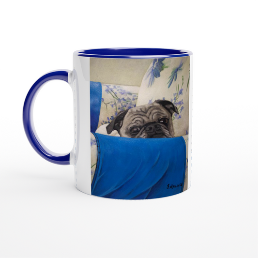 Custom Mug with Color Inside (Armchair Pug)