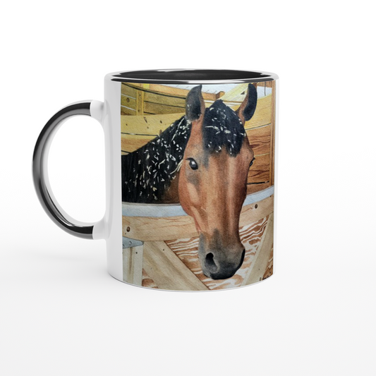 Custom Mug with Color Inside (Cedar Chip Horse)