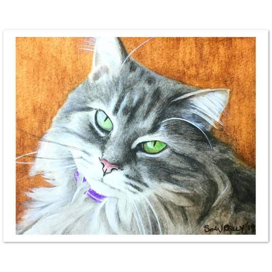 Premium Matte Print (Yellow-Back Cat)